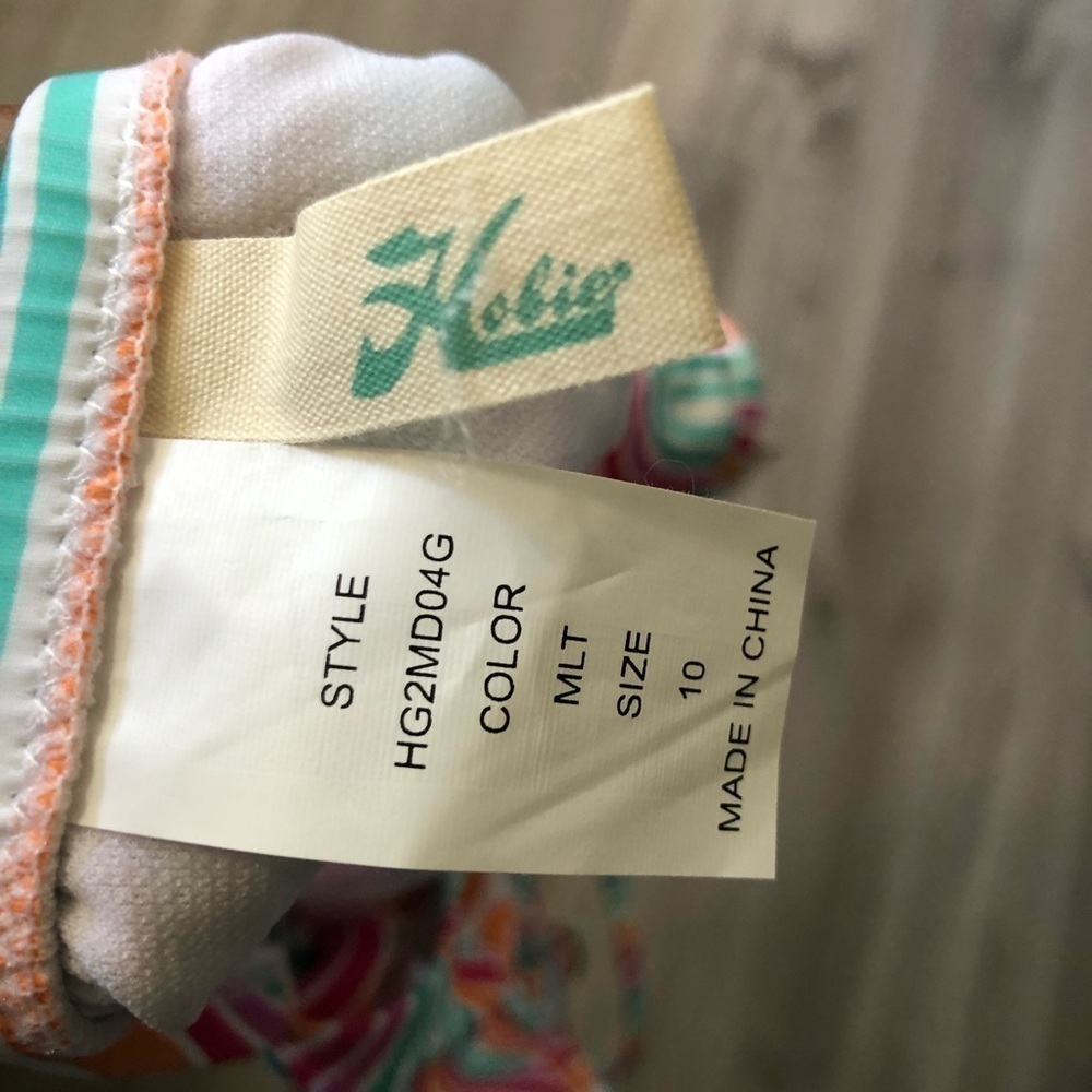 Hobie Rainbows Striped Pink One Piece Swimsuit 10 - Picture 8 of 8